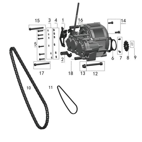 Talaria Sting R Motor & Gearbox - Silent Cycle